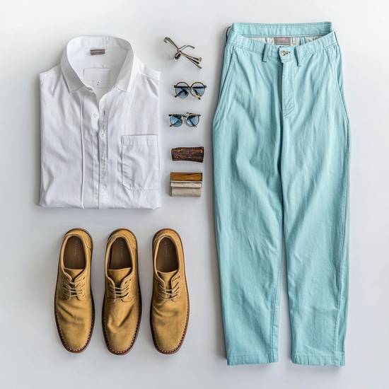 藍(lán)色褲子配什么顏色上衣好看,藍(lán)色褲子最佳上衣顏色搭配美觀指南