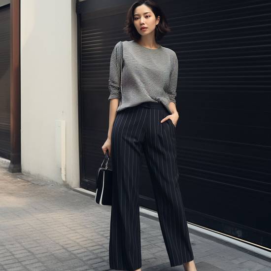 闊腿褲搭配什么上衣好看,闊腿褲上衣最佳搭配方案