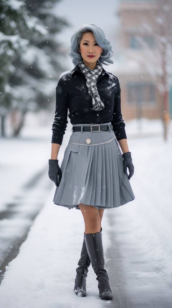 灰色裙子配什么上衣好看,灰色裙裝優(yōu)雅配色方案與上衣搭配指南