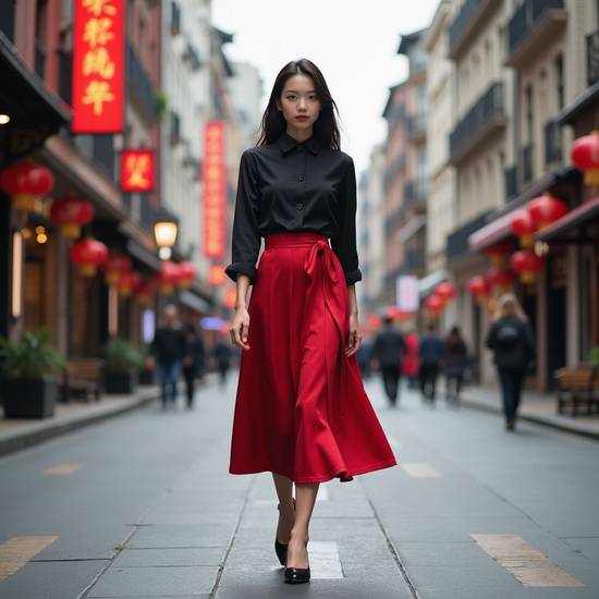 黑色上衣配什么顏色的裙子，黑色上衣裙子色彩搭配推薦